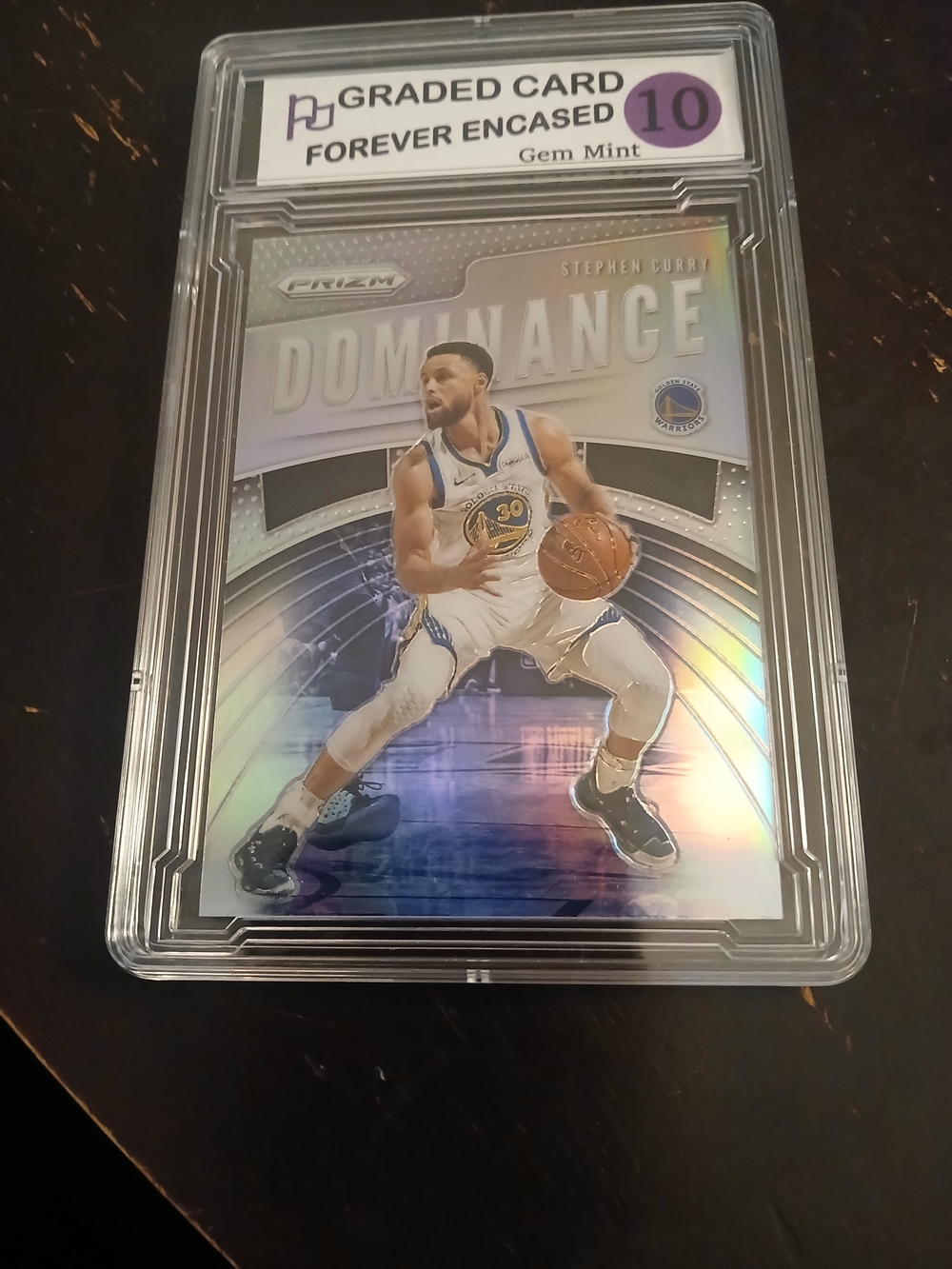 Stephen Curry Prizm Dominance Basketball Card -Silver Prizm Gem Mint
